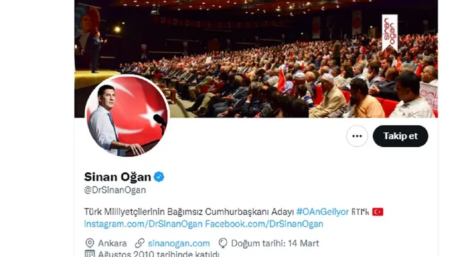 SİNAN OĞAN: KILIÇDAROĞLU CUMHURBAŞKANLIĞINA ADAYSA BENDE ADAYIM